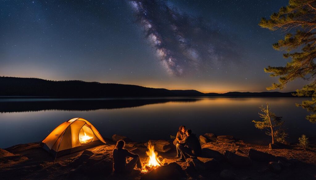 camping at Lake James State Park
