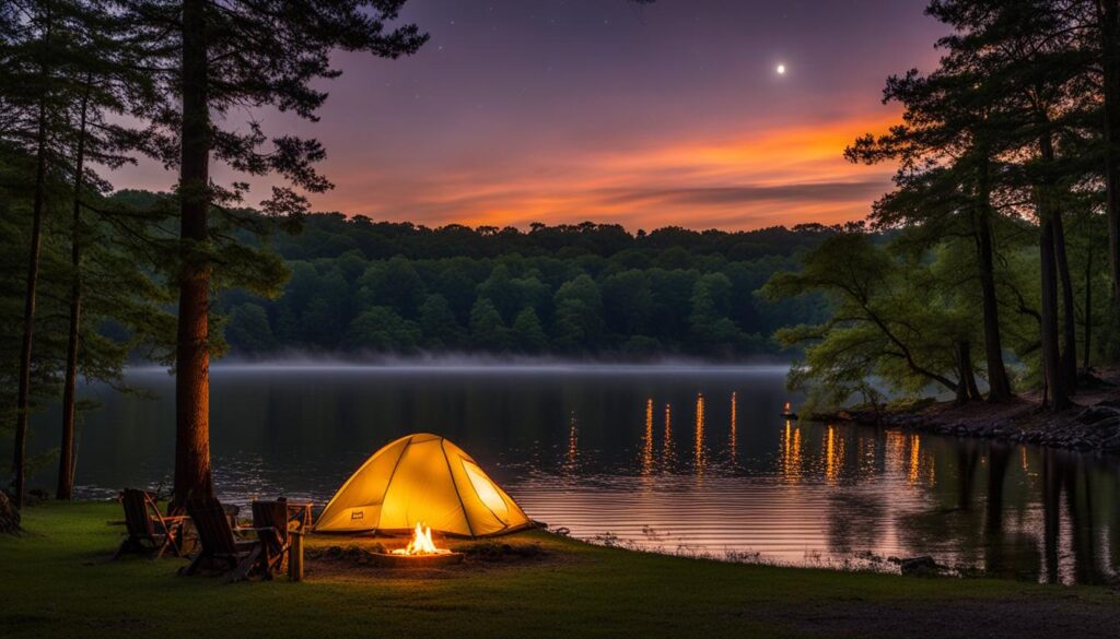 camping at Lowden State Park