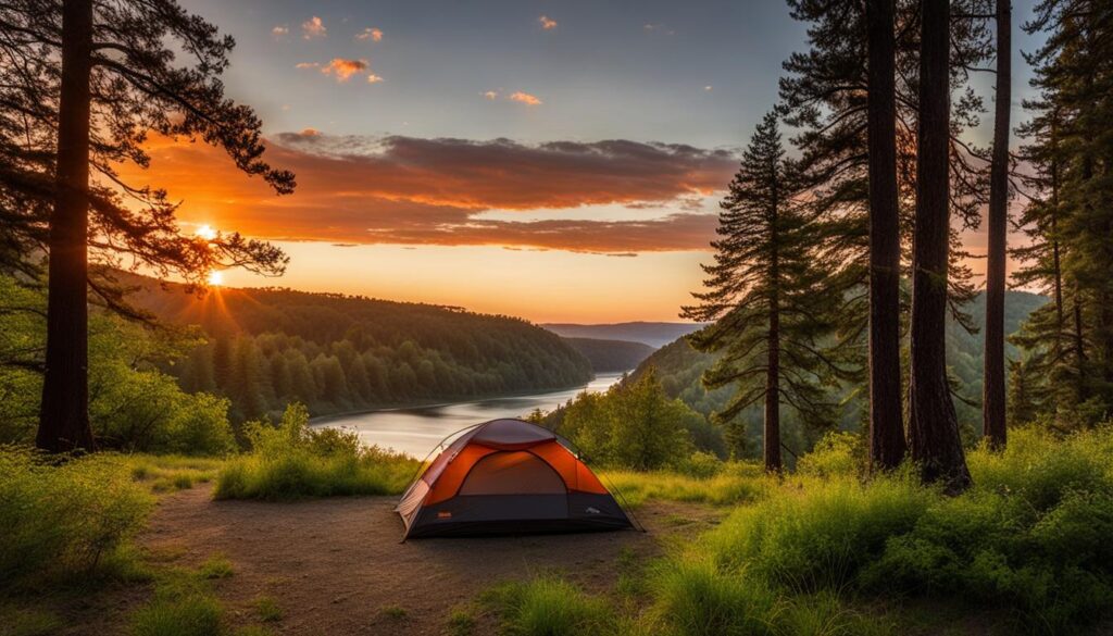 camping at Palisades State Park