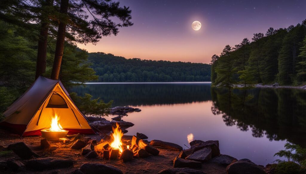 camping at Prompton State Park