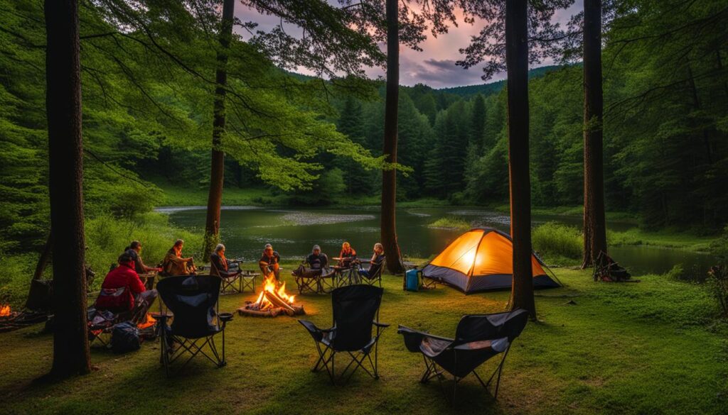 camping at Robert H. Treman State Park