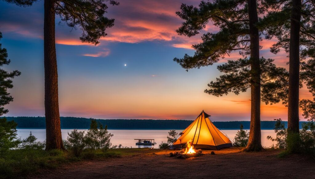 camping at lake livingston state park