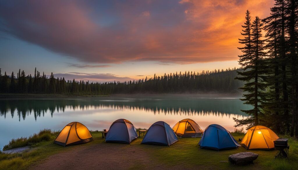 camping in Lewis and Clark State Park