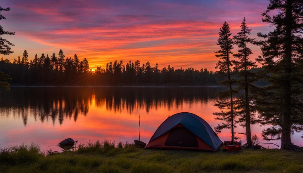 camping near Coffeen Lake