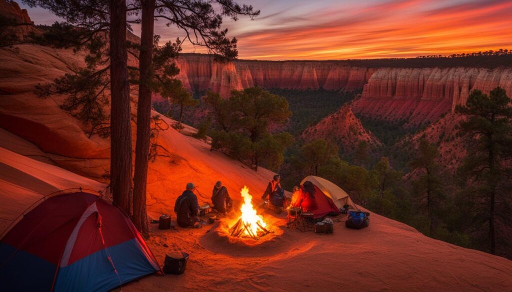camping sites near providence canyon