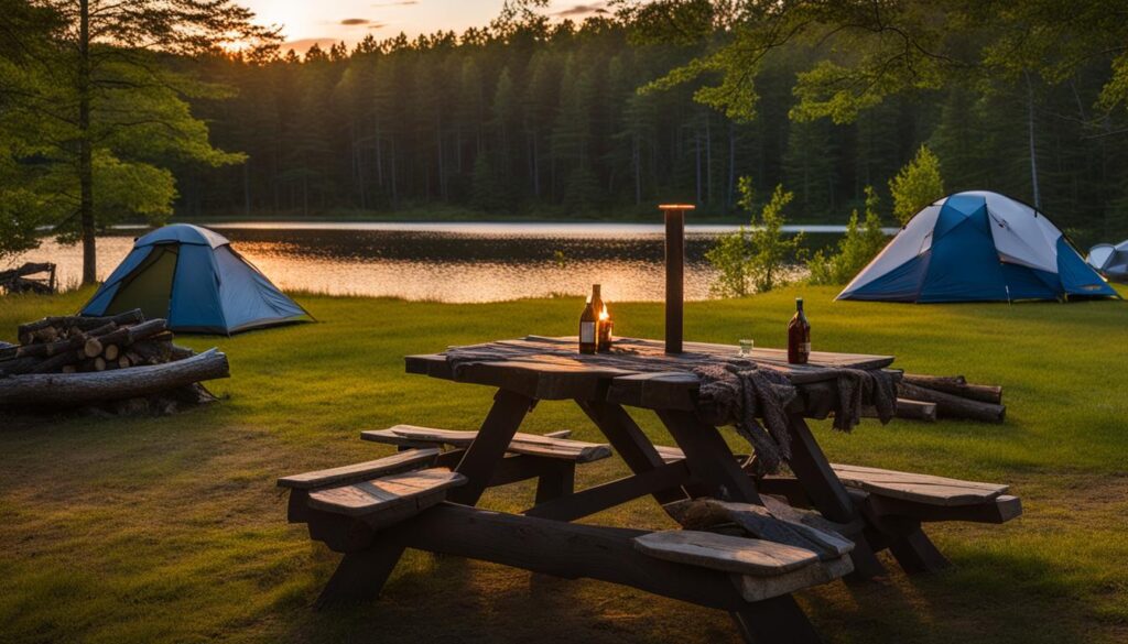 campsite in Big Hill Pond State Park