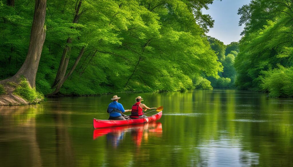 canoeing in Kankakee River