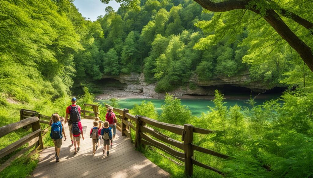 family-friendly activities in Maquoketa Caves State Park