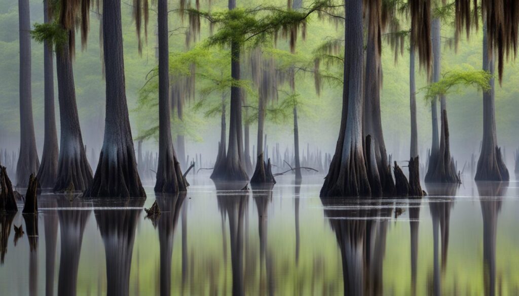 flooded cypress forest