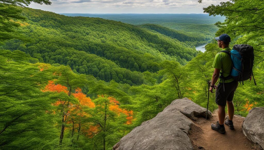 hiking at Allis State Park