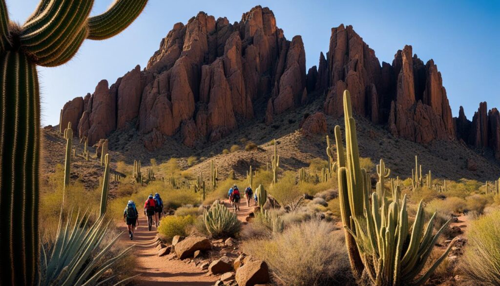 hiking at Lost Dutchman State Park