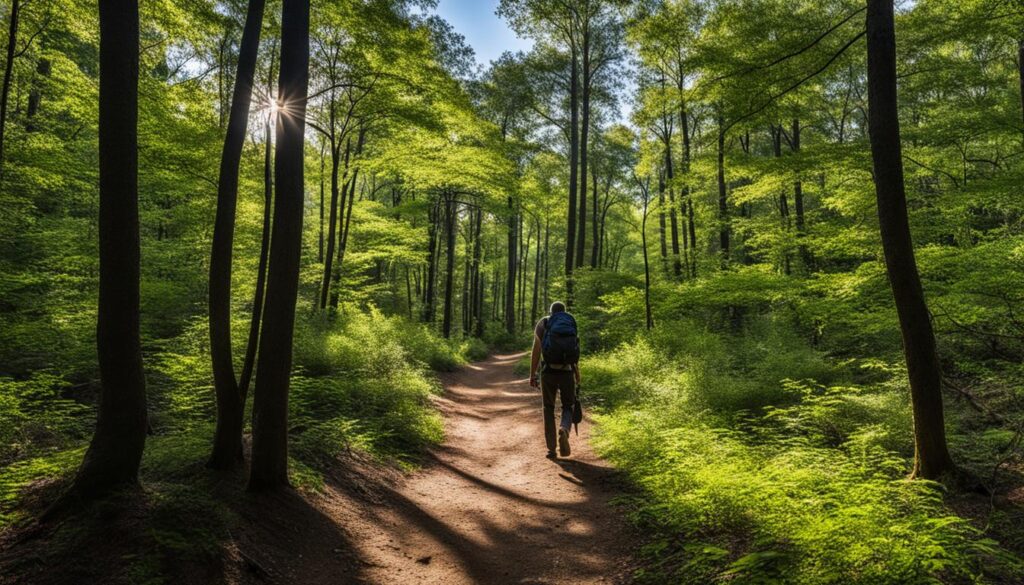 hiking in Weymouth Woods-Sandhills Nature Preserve