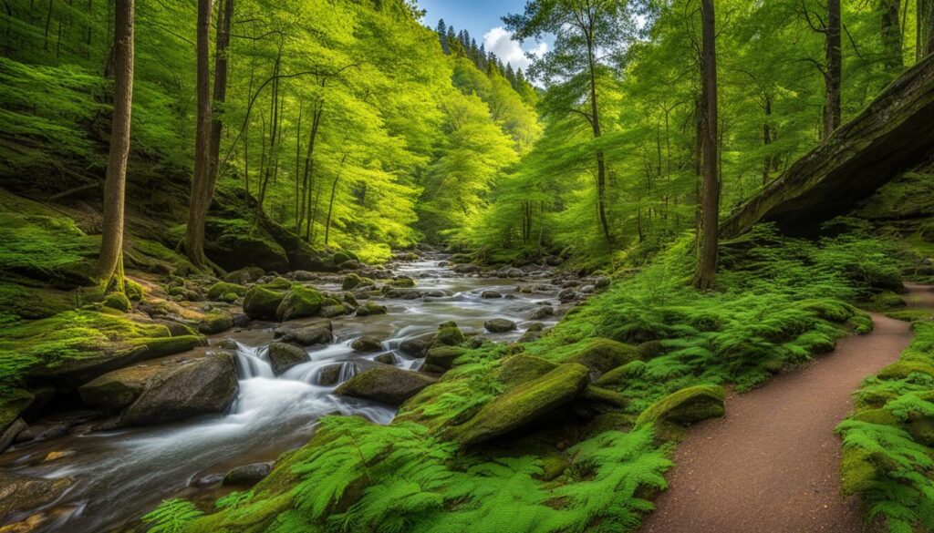 hiking trail at Cascade River State Park