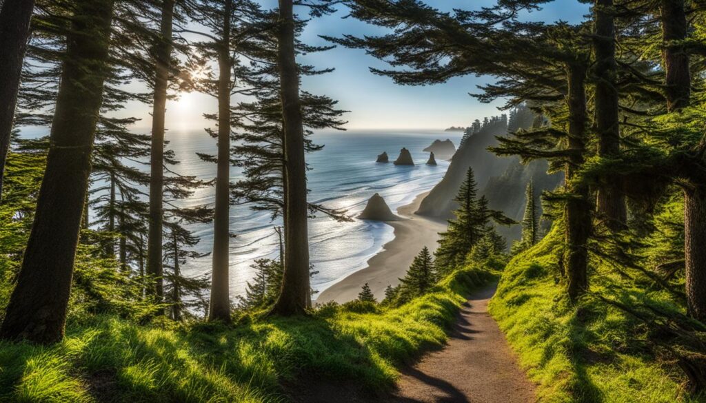 hiking trails at Cape Blanco State Park