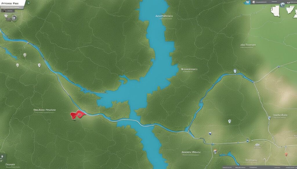 interactive maps of Arkansas state parks