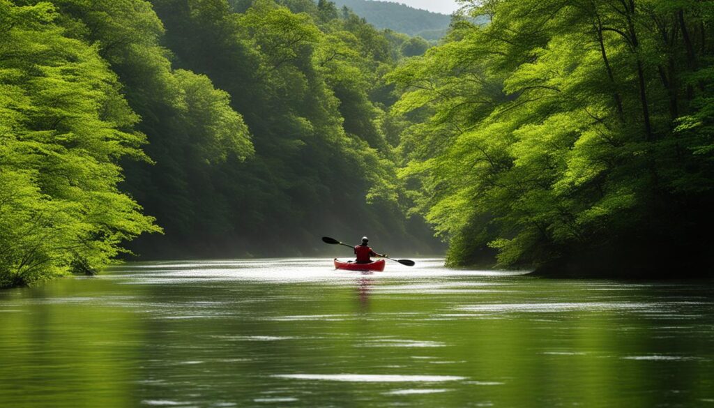 kayaking on the Greenbrier River
