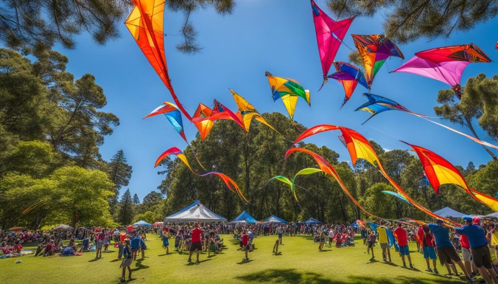 kite flying at Pacific Pines State Park