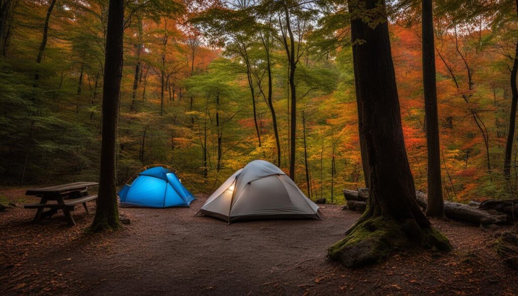 lovers leap state park camping