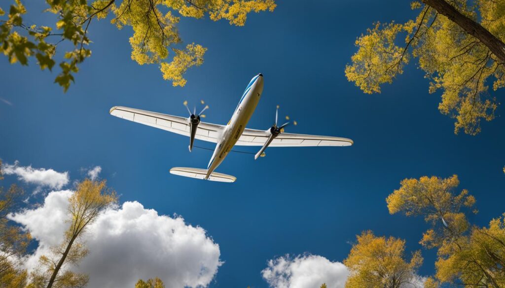 model airplane flying