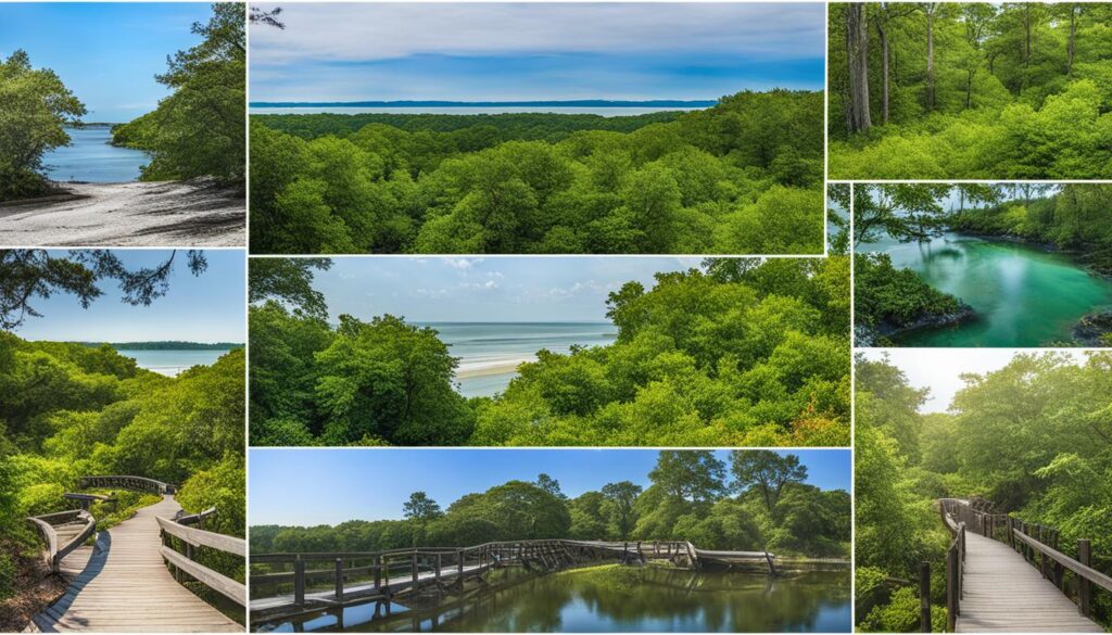 nature trails, beach, wildlife observation, birdwatching