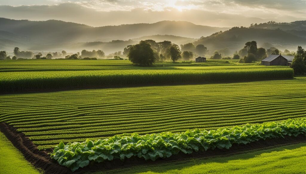 organic farming fields