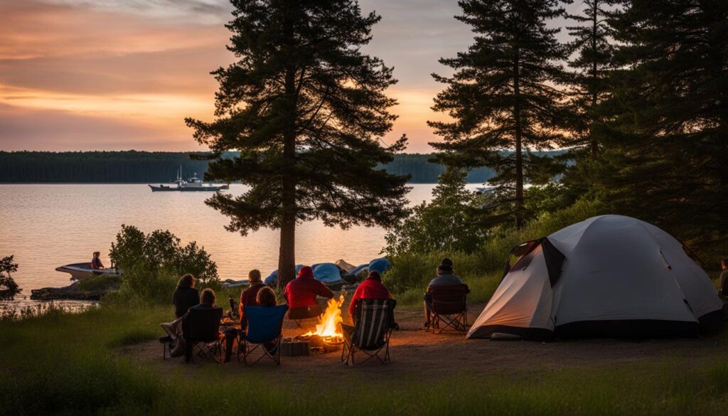 pelican lake camping