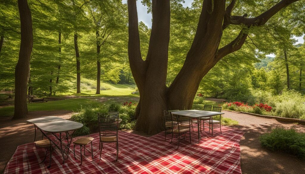 picnic area at Jacobsburg Environmental Education Center