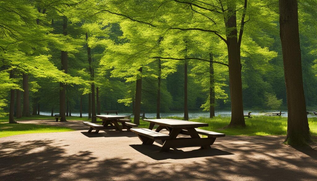 picnic areas at Father Hennepin State Park