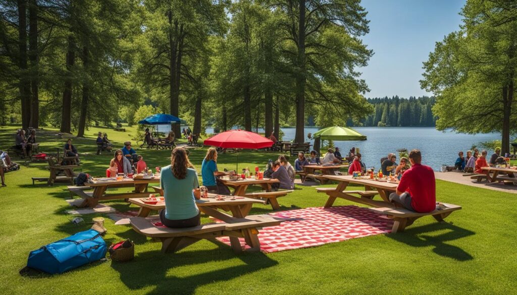 picnic areas at thompson's lake state park