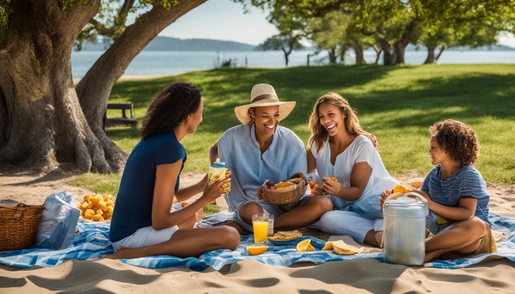 picnic at Silver Sands State Park