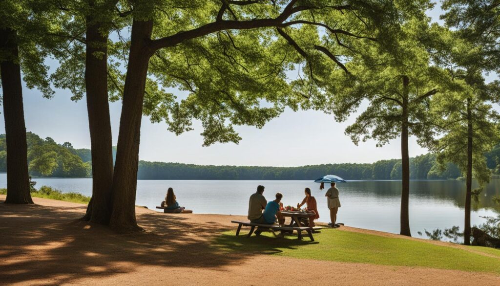 picnic spots at lake wateree state park