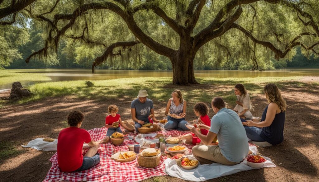 picnicking at Little Pee Dee State Park