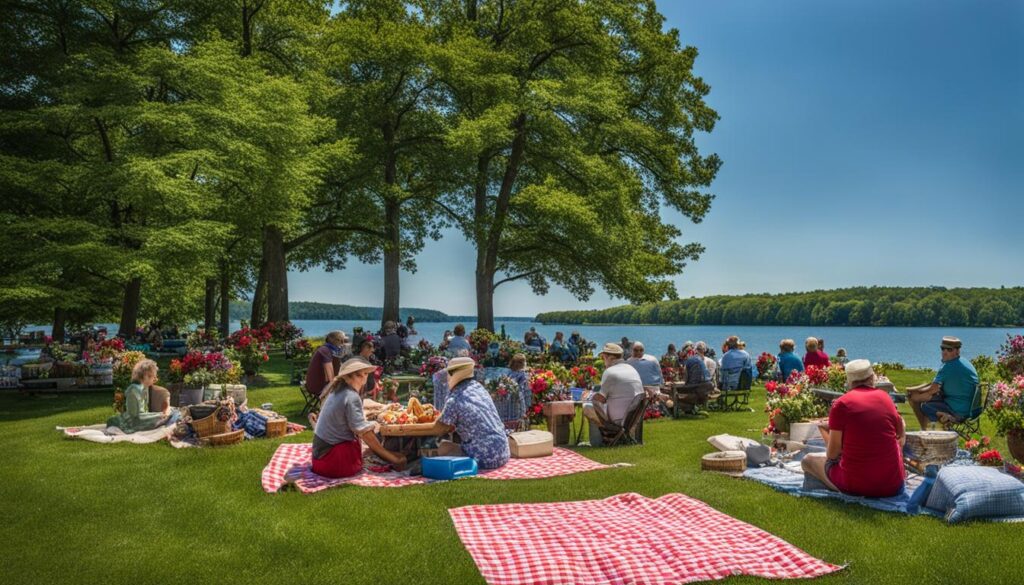 picnicking at Oak Orchard State Marine Park