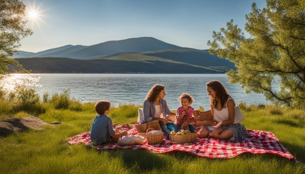 picnicking at Washoe Lake State Park