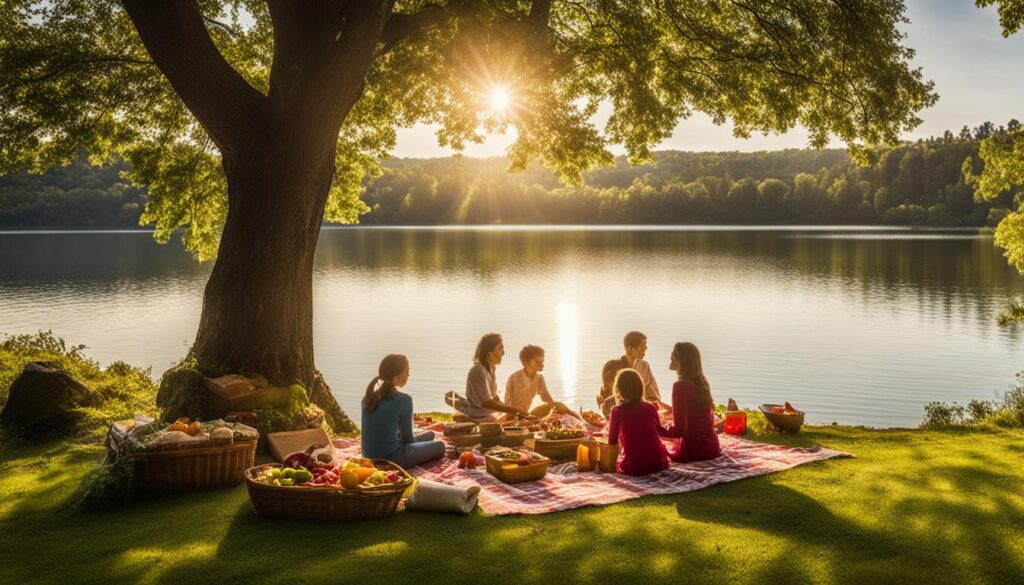 picnicking at lake whitney