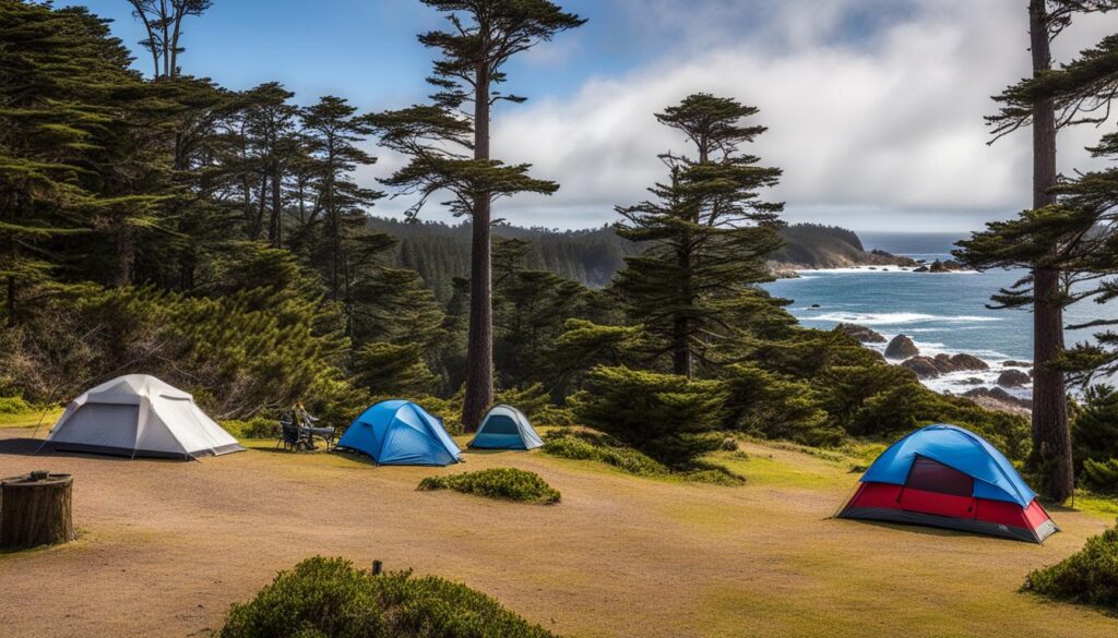 scenic camping sites at Mystery Bay State Park