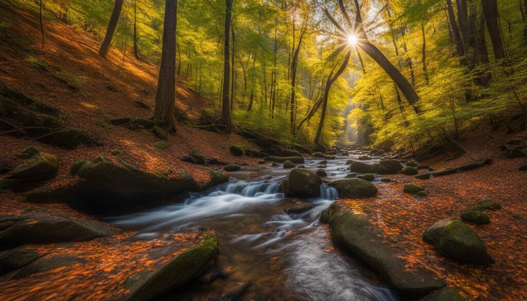 scenic hiking trails at woods island state park