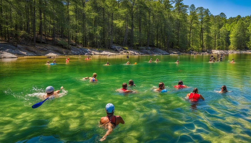 swimming at Santee State Park