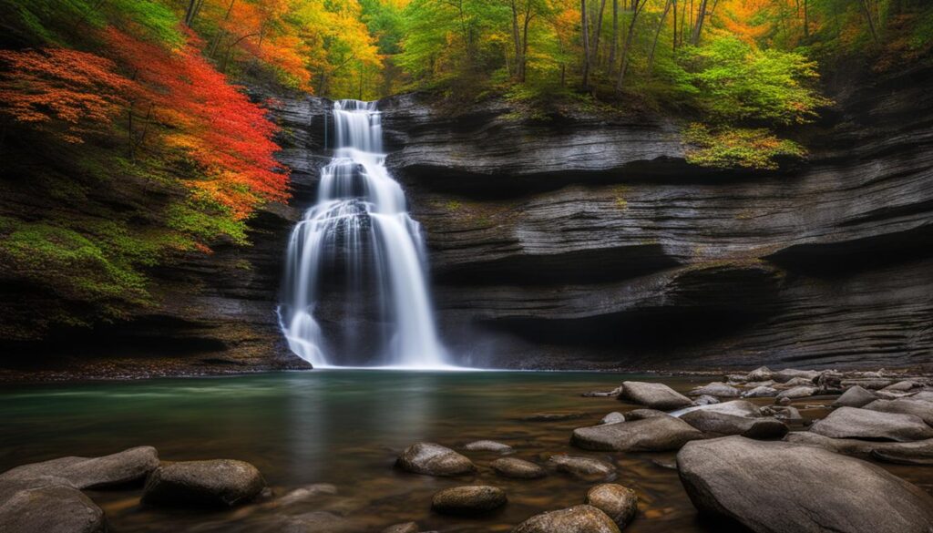 waterfall at Robert H. Treman State Park