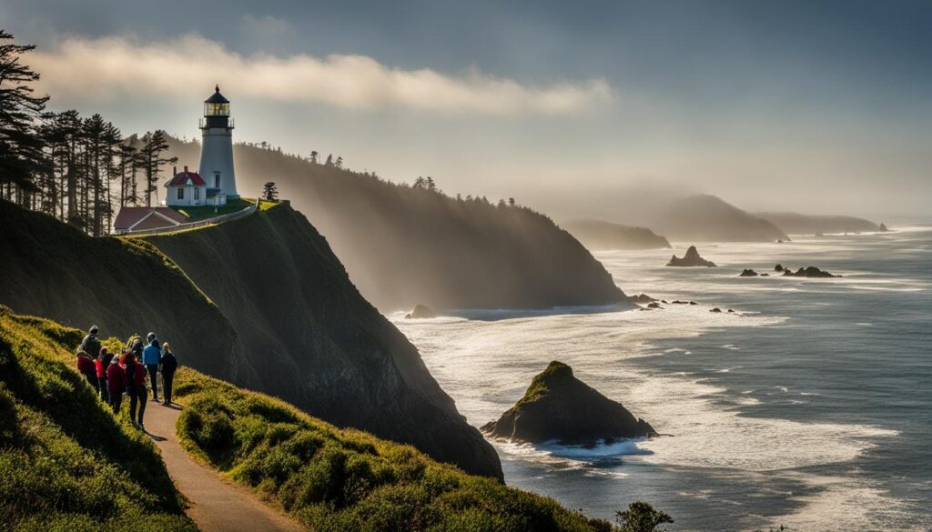 whale watching at Heceta Head Lighthouse State Scenic Viewpoint