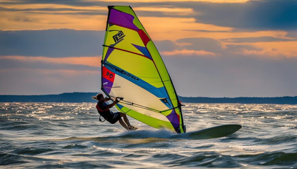 windsurfing at Doug's Beach State Park