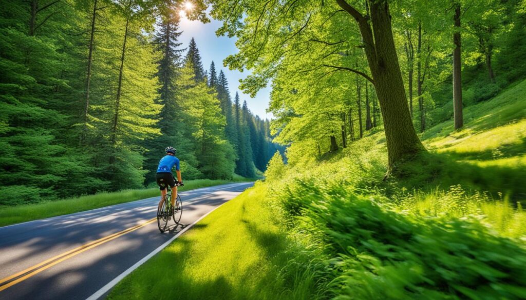 Biking on Central Lakes Trail