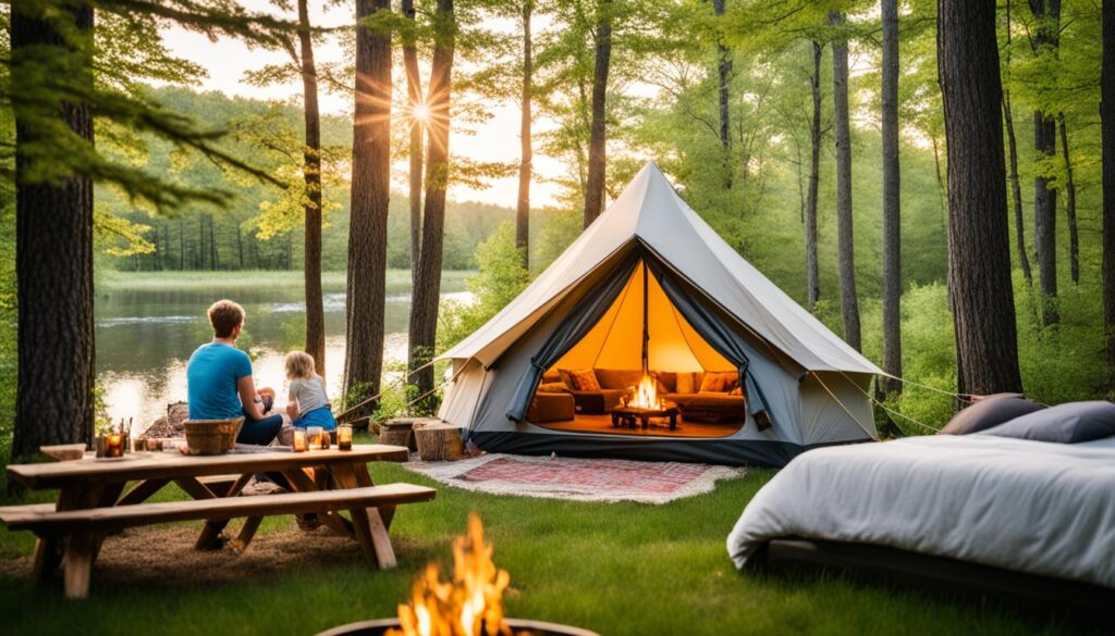 Glamping in Michigan for Families