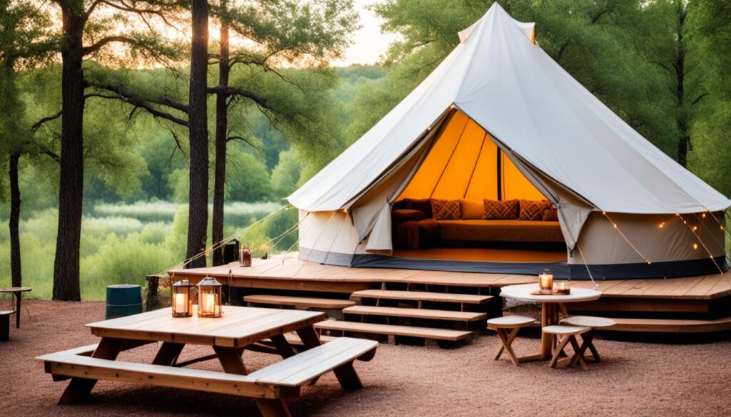 Glamping in Oklahoma Canvas Tent