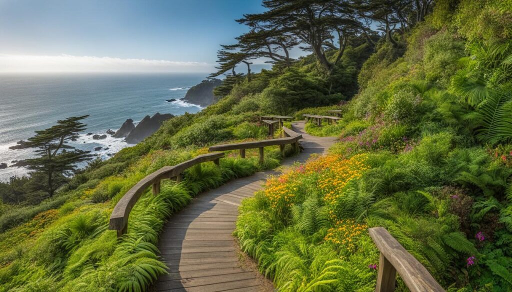 Hiking trails at Ecola State Park