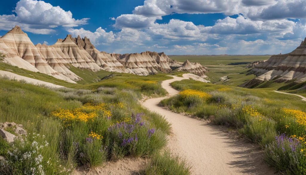 Hiking trails in Badlands National Park