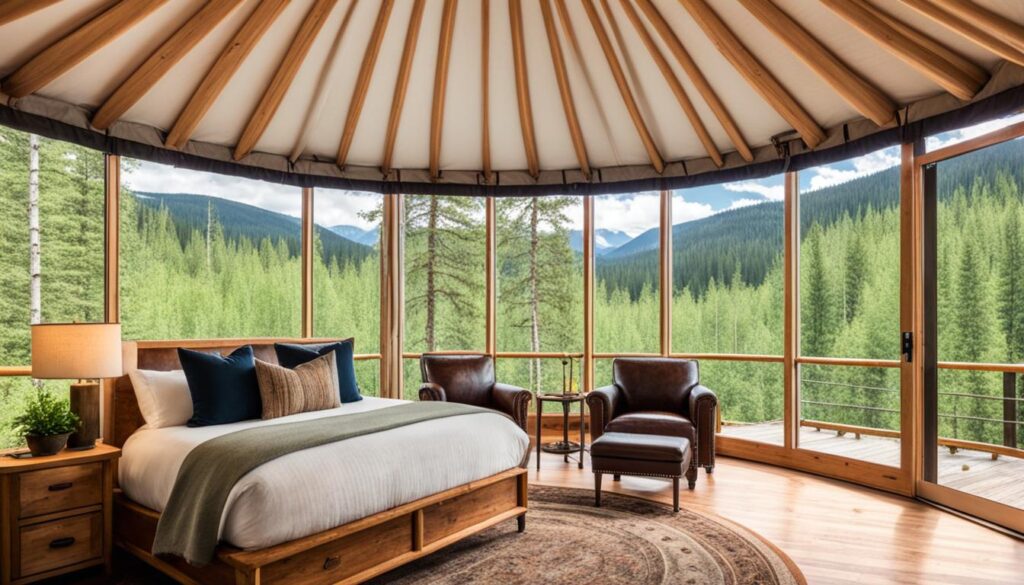 Luxury yurt at Savage River Lodge