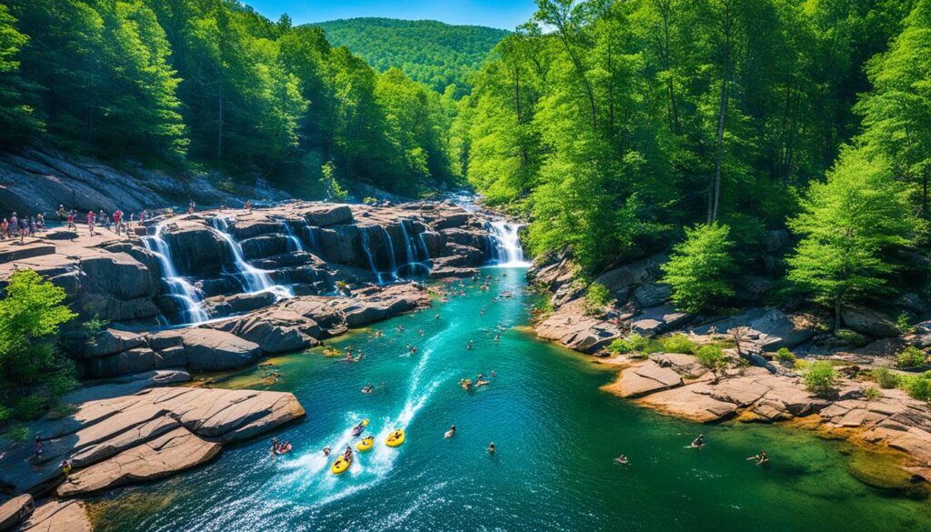 Natural water park at Johnson's Shut-Ins State Park