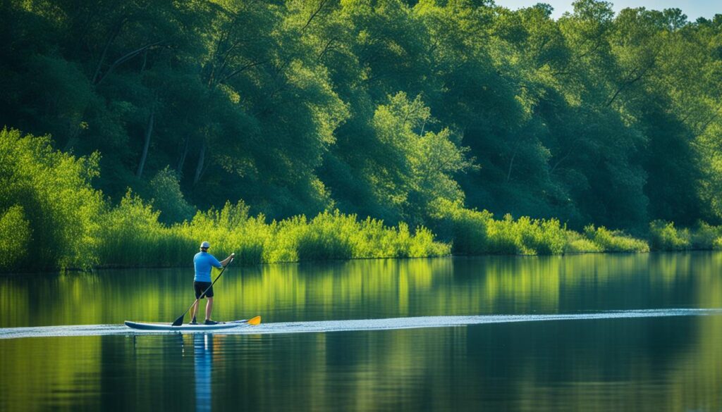 Paddleboarding on the Black River