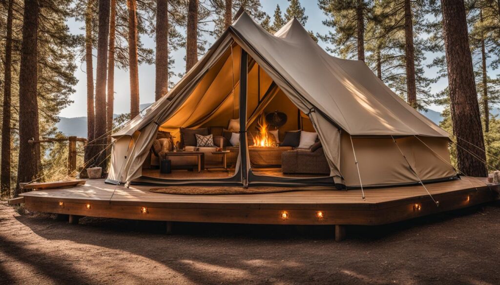 What is a glamping tent